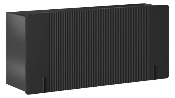Závěsná komoda Malmi 150 cm třídveřová - černý mat / černá