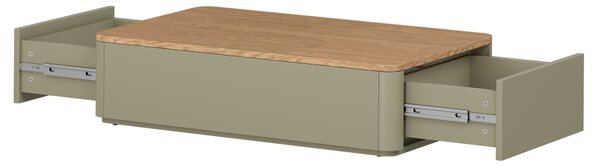 Konferenční stolek Elivo 100 cm se zásuvkami - eukalyptus / dub baltic dune