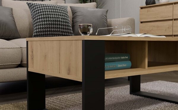 TP Living Konferenční stolek Lawa MODERN 2P dub artisan/černý