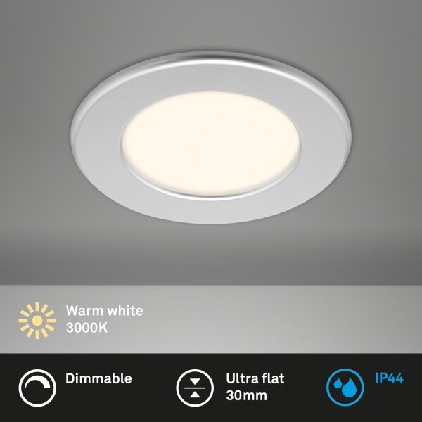 Briloner 7049014 - LED Koupelnové podhledové svítidlo 6W/230V IP44 matný chrom