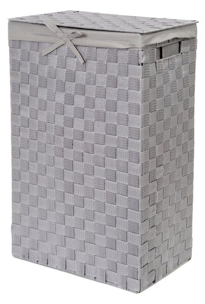 Koš na prádlo s víkem Compactor Stan, 55 L, 25 x 38 x 60 cm, šedý