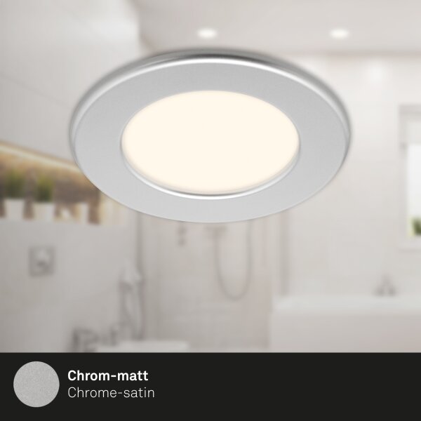 Briloner 7049014 - LED Koupelnové podhledové svítidlo 6W/230V IP44 matný chrom