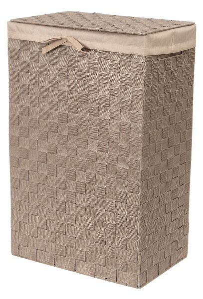 Koš na prádlo s víkem Compactor Stan, 55 L, 25 x 38 x 60 cm, hnědý