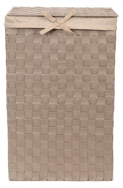 Koš na prádlo s víkem Compactor Stan, 55 L, 25 x 38 x 60 cm, hnědý