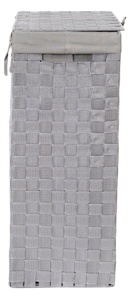 Koš na prádlo s víkem Compactor Stan, 55 L, 25 x 38 x 60 cm, šedý