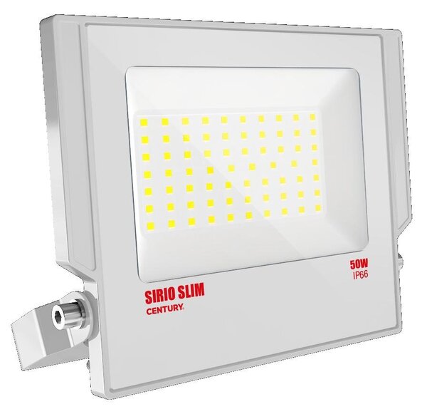 CEN SRSB-509540 LED reflektor SIRIO SLIM BÍLÝ 50W 4000K 110d 178x200x28mm IP66 IK08 - CENTURY