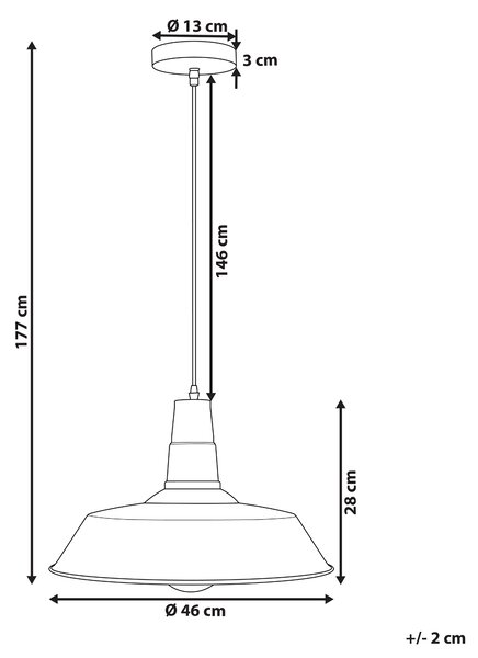 Závěsná lampa BAYOU Kov Bílá