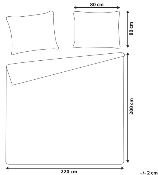 Sada povlečení HARMONRIDGE Bavlněný satén 200 x 220 cm Růžová