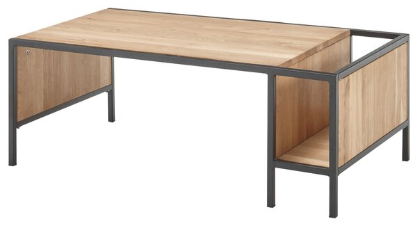 KONFERENČNÍ STOLEK, černá, barvy dubu, dřevo, kov, 110/60/40 cm MID.YOU - Konferenční stolky, Online Only