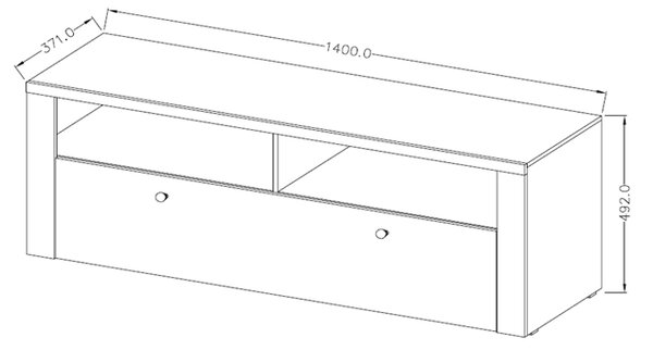 Moderní obývací stěna LARONA ořech Satin touchwood