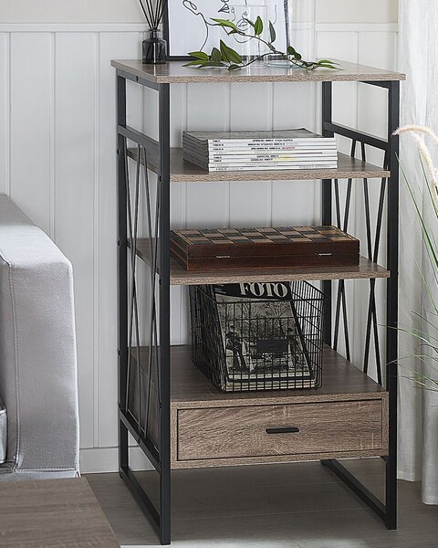 Regál se 3 policemi KEENE 101 cm Taupe