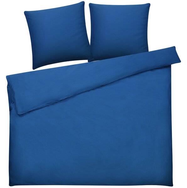 Sada povlečení HARMONRIDGE Bavlněný satén 200 x 220 cm Tmavě modrá