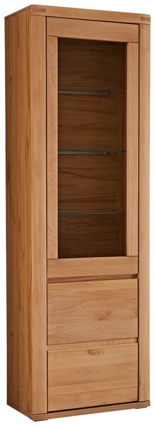 VITRÍNA, jádrový buk, jádrový buk, 66,4/203,6/37,7 cm Voleo - Kredence a vitríny