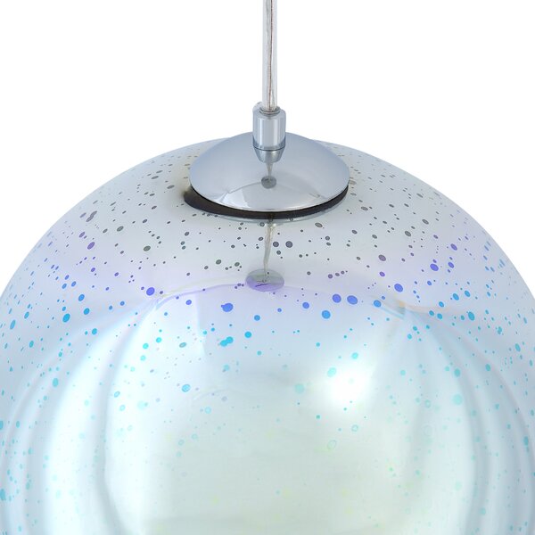Závěsná lampa SESSERA Sklo Stříbrná