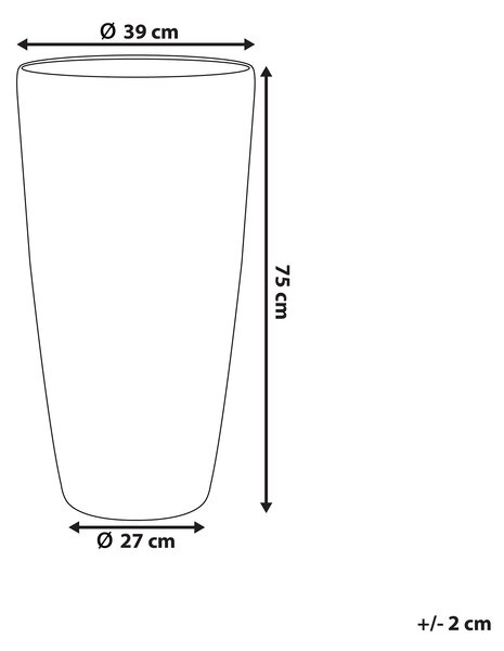 Květináč ABDERA 39 cm Světle béžová