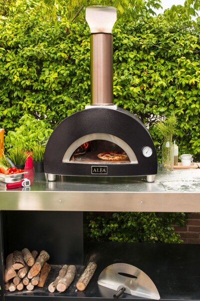 Pec na pizzu na dřevo Alfa Forni – 1 Pizza, červená