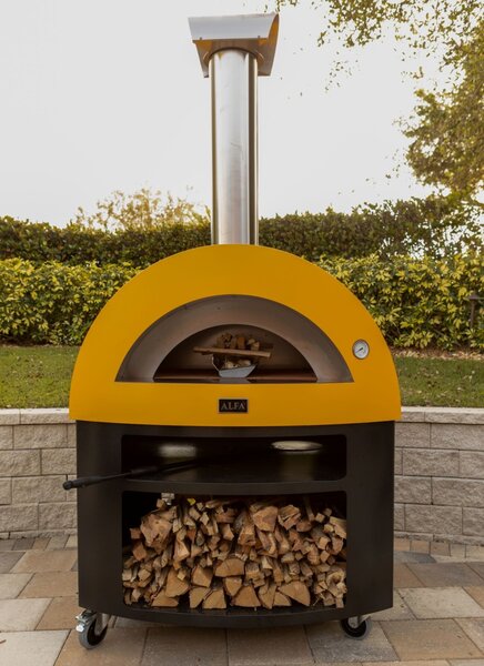 Pec na pizzu na dřevo Alfa Forni – 1 Pizza, červená