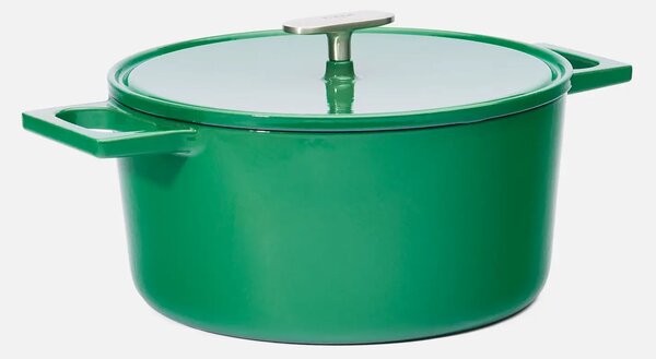 Fabini Kastrol Mattia 3.0 Standard, ø 26 cm (5,5 l) - Smaltovaný litinový kastrol s poklicí, lesklý zelený