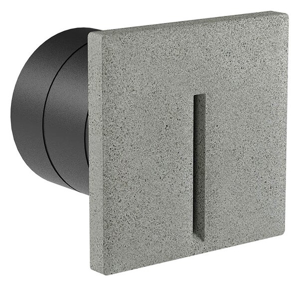 Redo Venkovní LED svítidlo do stěny BAST slot 2,5W, 10x10 cm, IP65 Barva: Antracit, Barva světla: 2700K