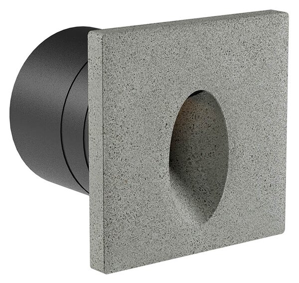 Redo Venkovní LED svítidlo do stěny BAST oval 2,5W, 10x10 cm, IP65 Barva: Antracit, Barva světla: 3000K