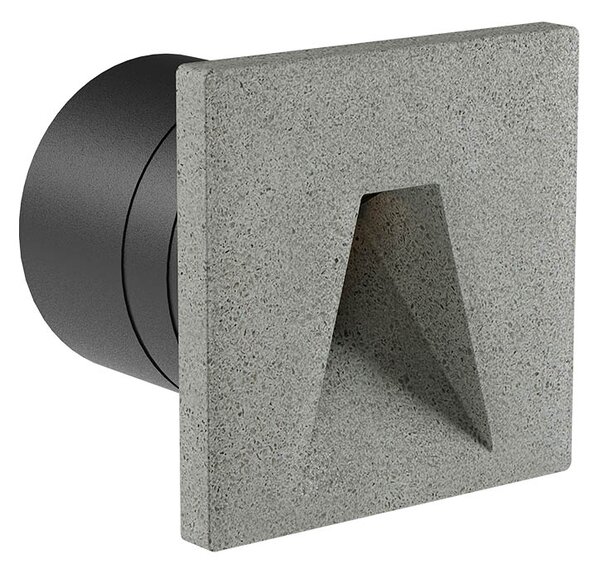 Redo Venkovní LED svítidlo do stěny BAST trapese 2,5W, 10x10 cm, IP65 Barva: Antracit, Barva světla: 3000K