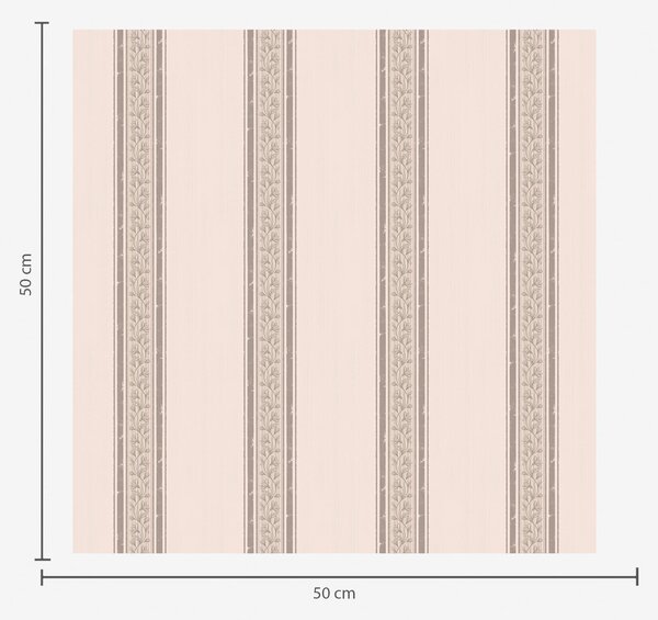 Tapety Jemné růžové a béžové pruhy s motivem listů, Tapety geometrie, Tapety pruhy, a01249 : uwalls.cz