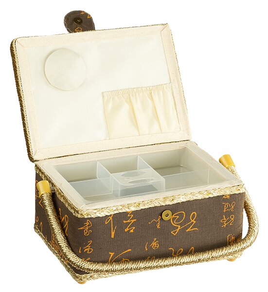 BELLATEX BOX na šití Hnědá 24x17, 5x13 cm