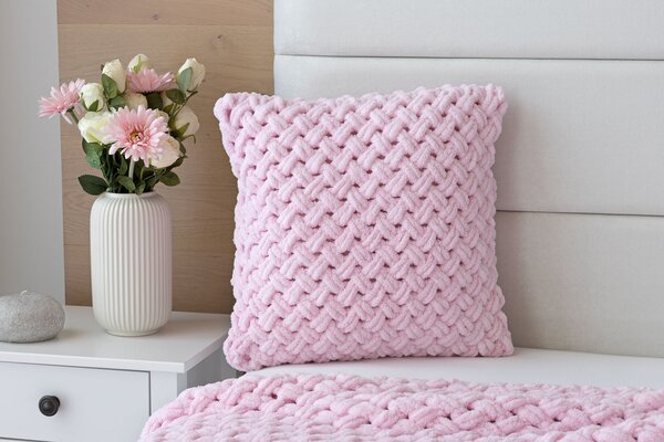 Povlak Knittingly růžový Mikropolyester 40/40