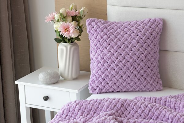Povlak Knittingly lila Mikropolyester 40/40