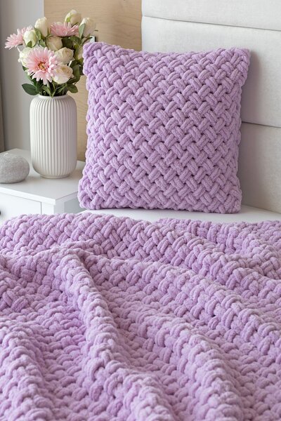 Povlak Knittingly lila Mikropolyester 40/40