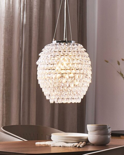 Závěsná lampa SAUER Stříbrná