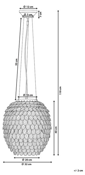 Závěsná lampa SAUER Stříbrná