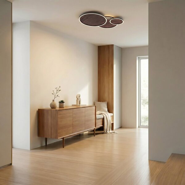 Stropní Lampa Lucande, Orven, stmívatelné, Černá, Obývací pokoj, Kov, Moderní