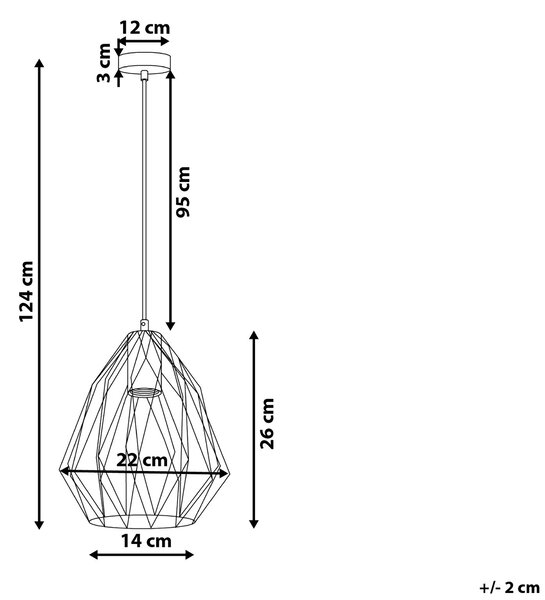 Závěsná lampa MAGRA Kov Černá
