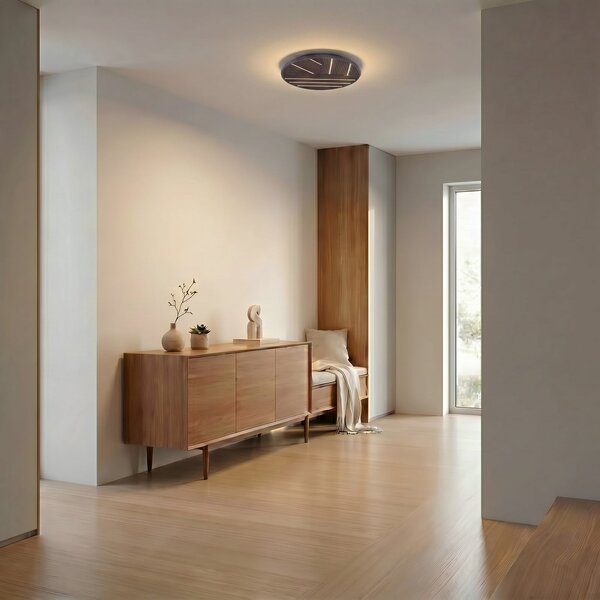 Stropní Lampa Lucande, Orven, stmívatelné, Černá, Obývací pokoj, Kov, Moderní