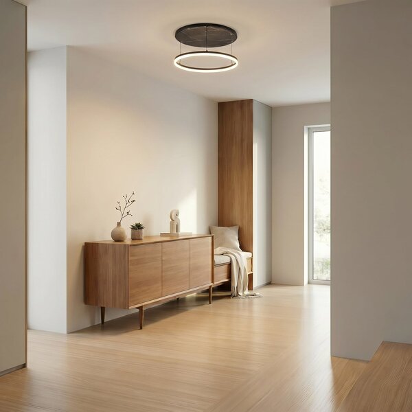 Stropní Lampa Lucande, Orven, stmívatelné, Černá, Obývací pokoj, Kov, Moderní