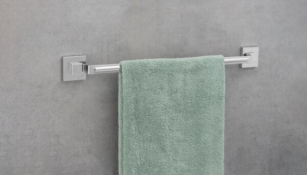 WENKO 22684100-Držák ručníků VACUUM-LOC QUADRO ED 60,5x6 cm stříbrná/lesk. chrom