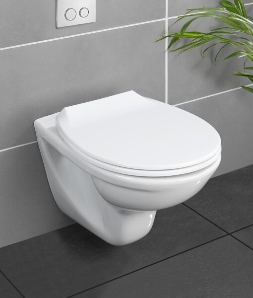 WENKO 21901100-WC sedátko KOS 44x37 cm bílá/stříbrná