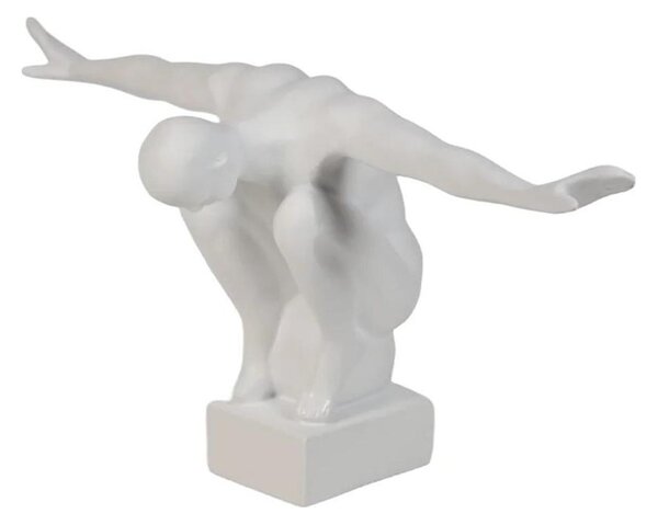 Stolní dekorace 19,5x16x38,5 cm pryskyřice/bílá
