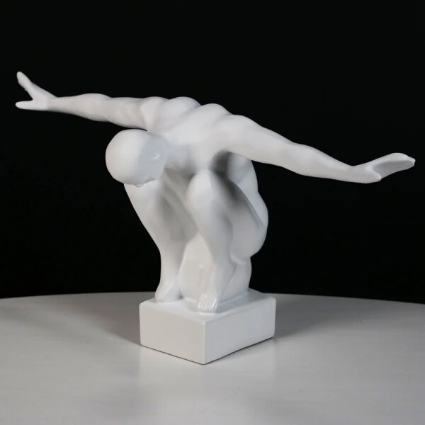 Stolní dekorace 19,5x16x38,5 cm pryskyřice/bílá