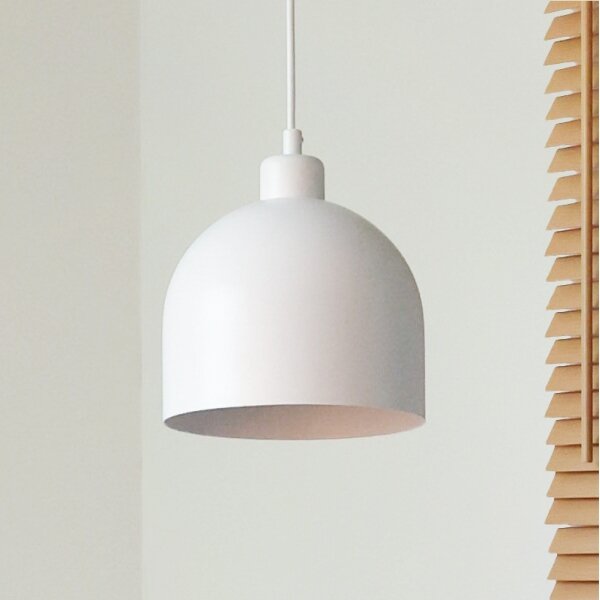 Duolla - Lustr na lanku IRONLINE 1xE27/15W/230V pr. 17 cm bílá
