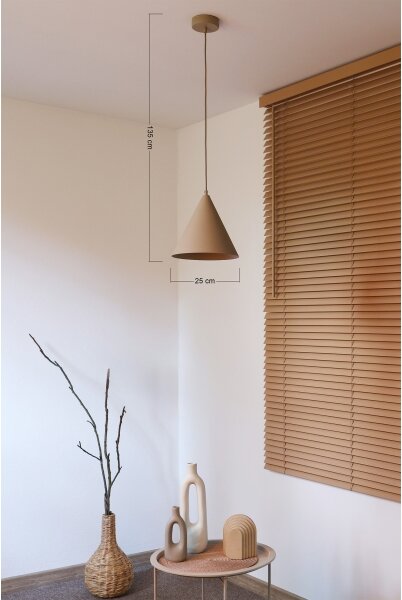 Duolla - Lustr na lanku IRONLINE 1xG9/3W/230V pr. 25 cm béžová