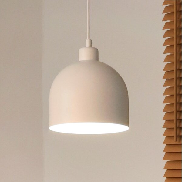Duolla - Lustr na lanku IRONLINE 1xE27/15W/230V pr. 17 cm bílá