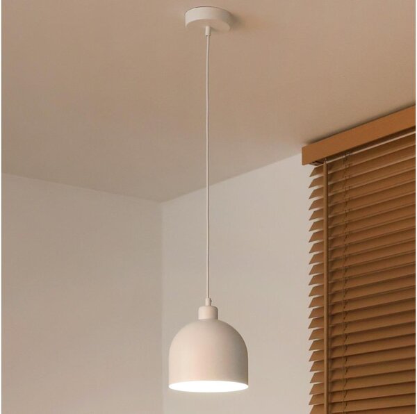 Duolla - Lustr na lanku IRONLINE 1xE27/15W/230V pr. 17 cm bílá