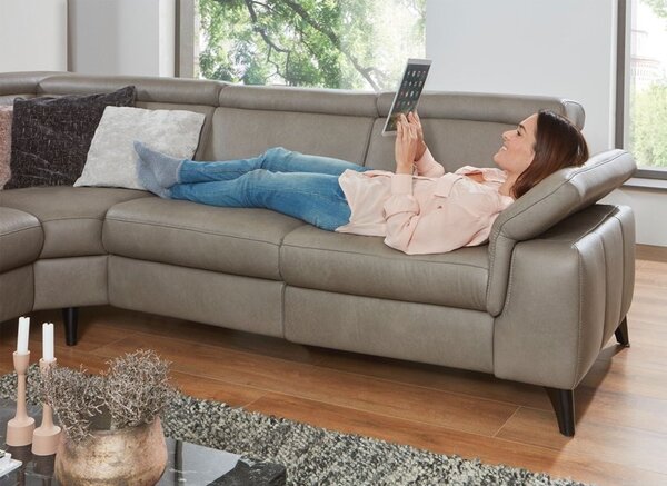 Kožená rohová sedací souprava LAVA XC 4 s funkcí relax Levý roh