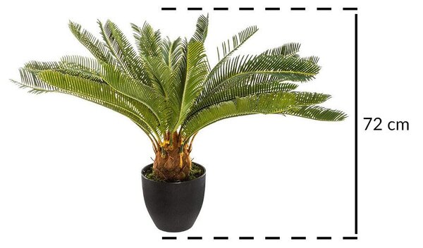 Umělá rostlina v hrnci PALMA CYKAS, sag tree, 72 cm