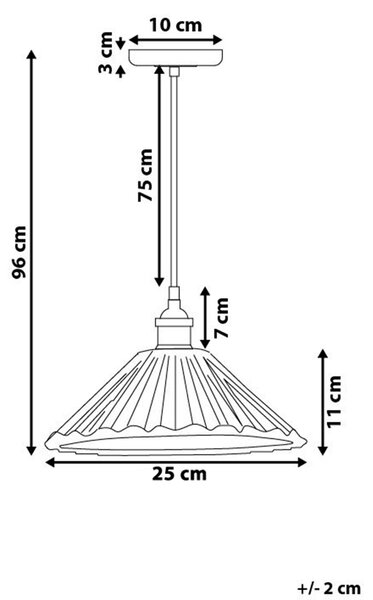 Závěsná lampa COLORADO Sklo Průhledná
