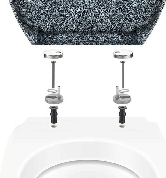 Toaletní sedadlo OTTANA GRANIT - Duroplast, volně padající, WENKO