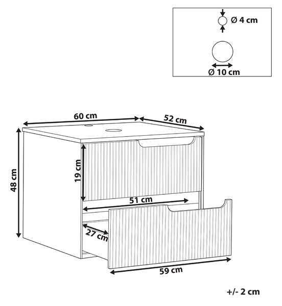 Nástěnná skříňka pod umyvadlo QUINTELA 60 cm Černá