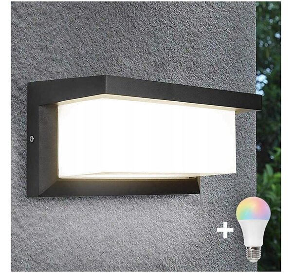 LED RGBW Stm. venkovní nástěnné svítidlo NEELY 1xE27/9W/230V IP54 antracit